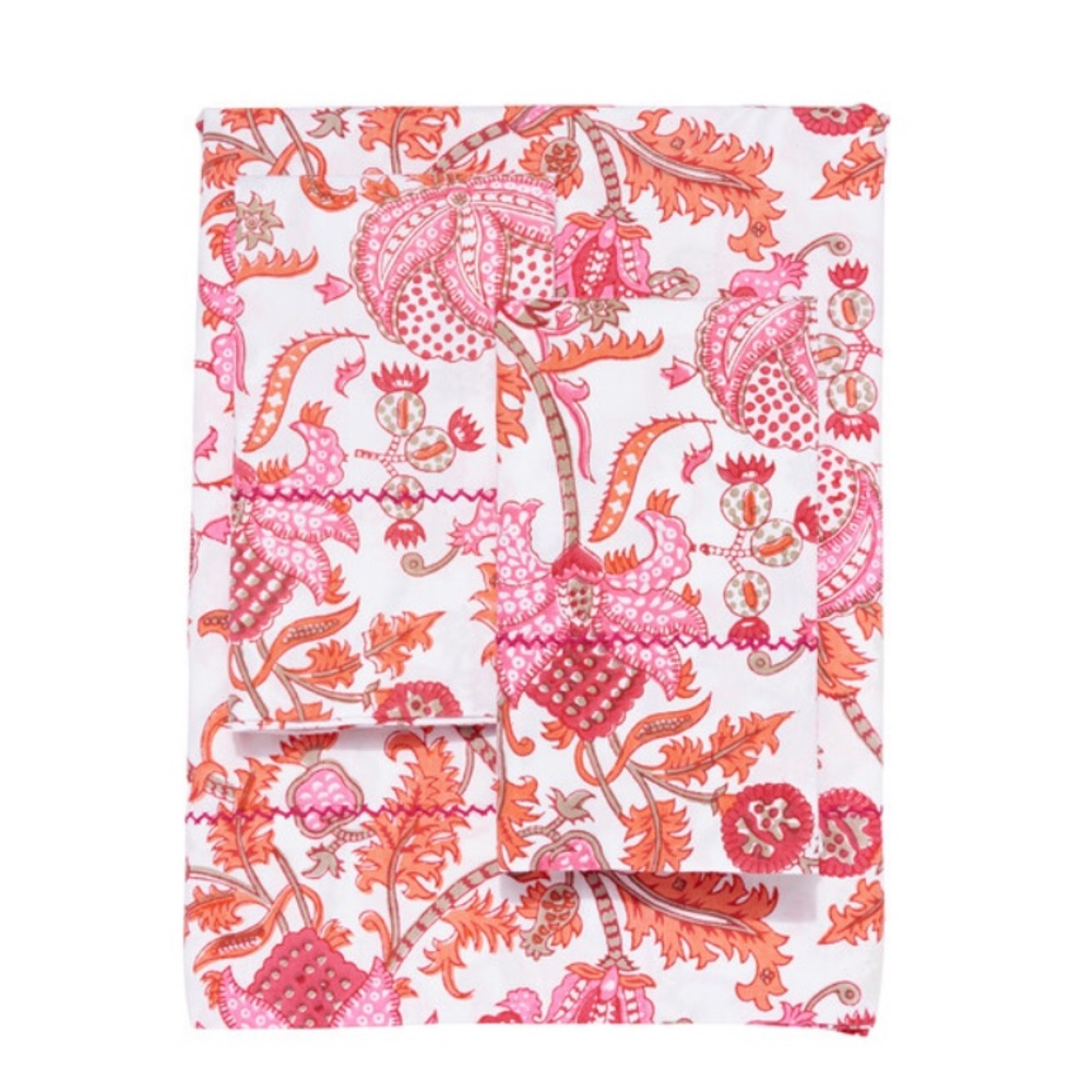Roller Rabbit Amanda Orange Bedding Sheet set